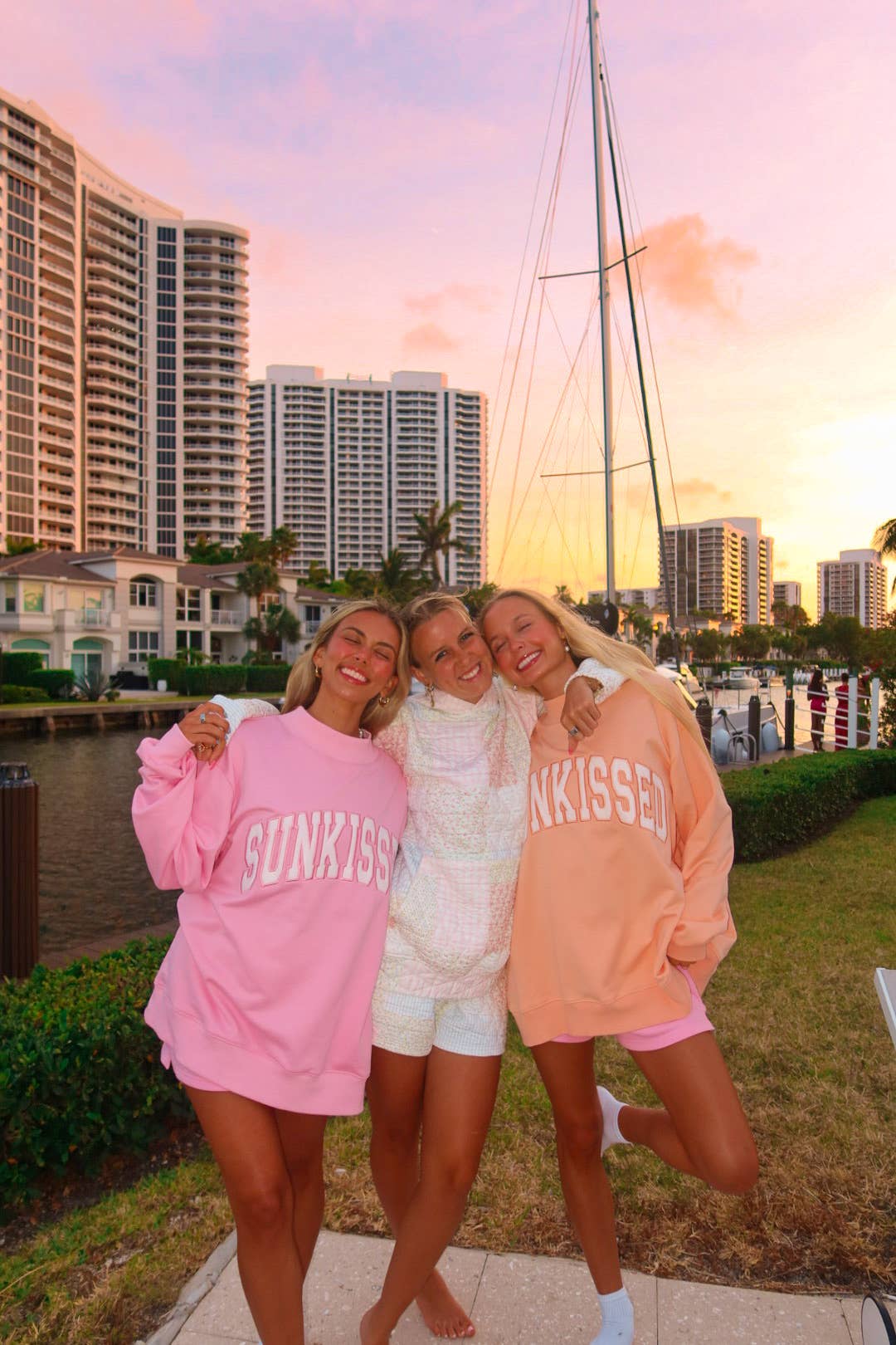 Orange Sunkissed Embroidered Mockneck