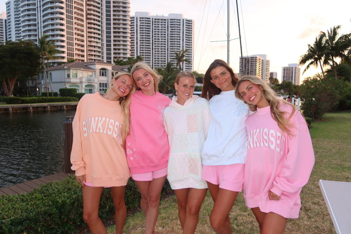 Orange Sunkissed Embroidered Mockneck