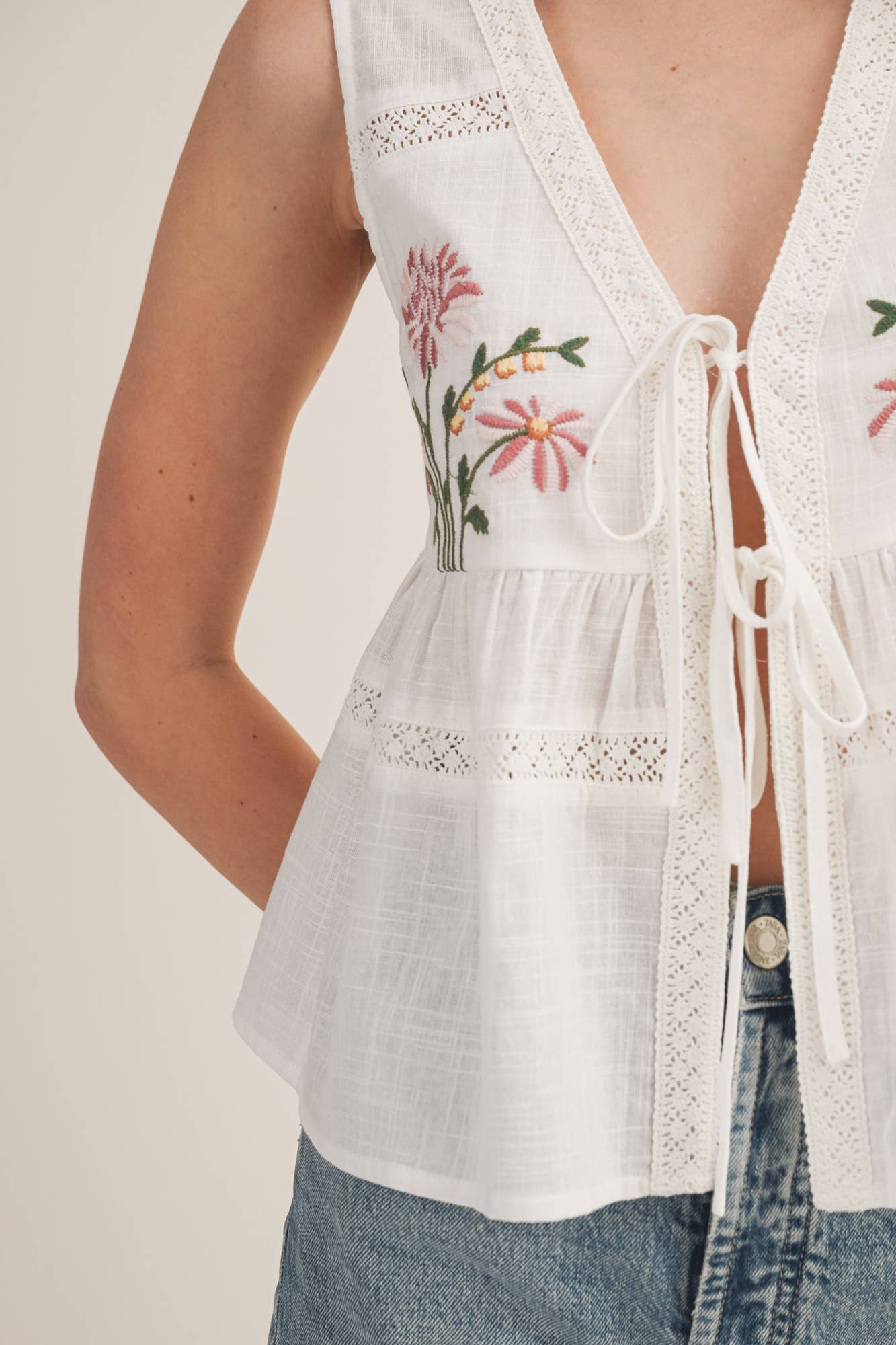 Wildflower Tie Top