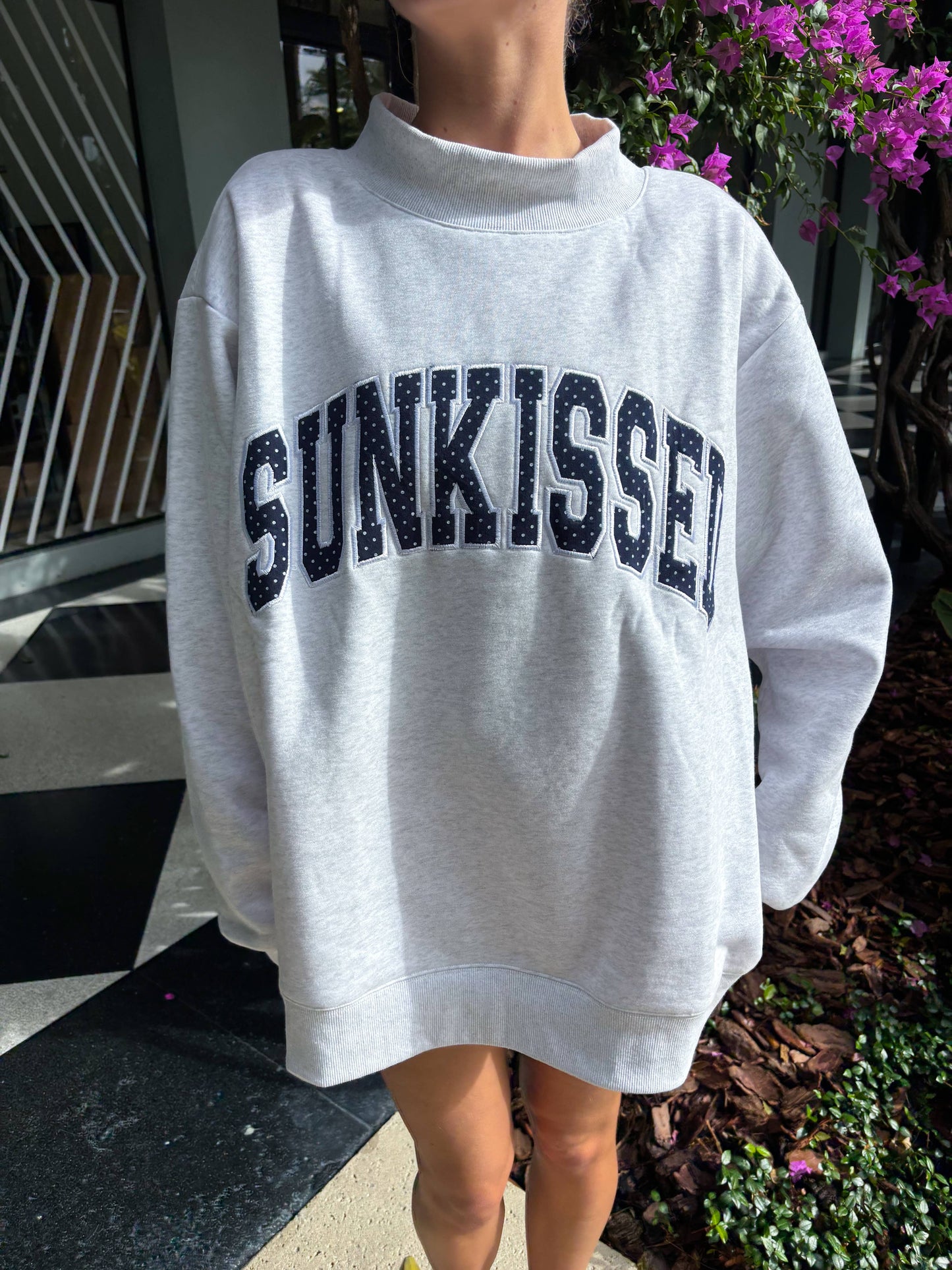 Sunkissed Polkadot Mockneck