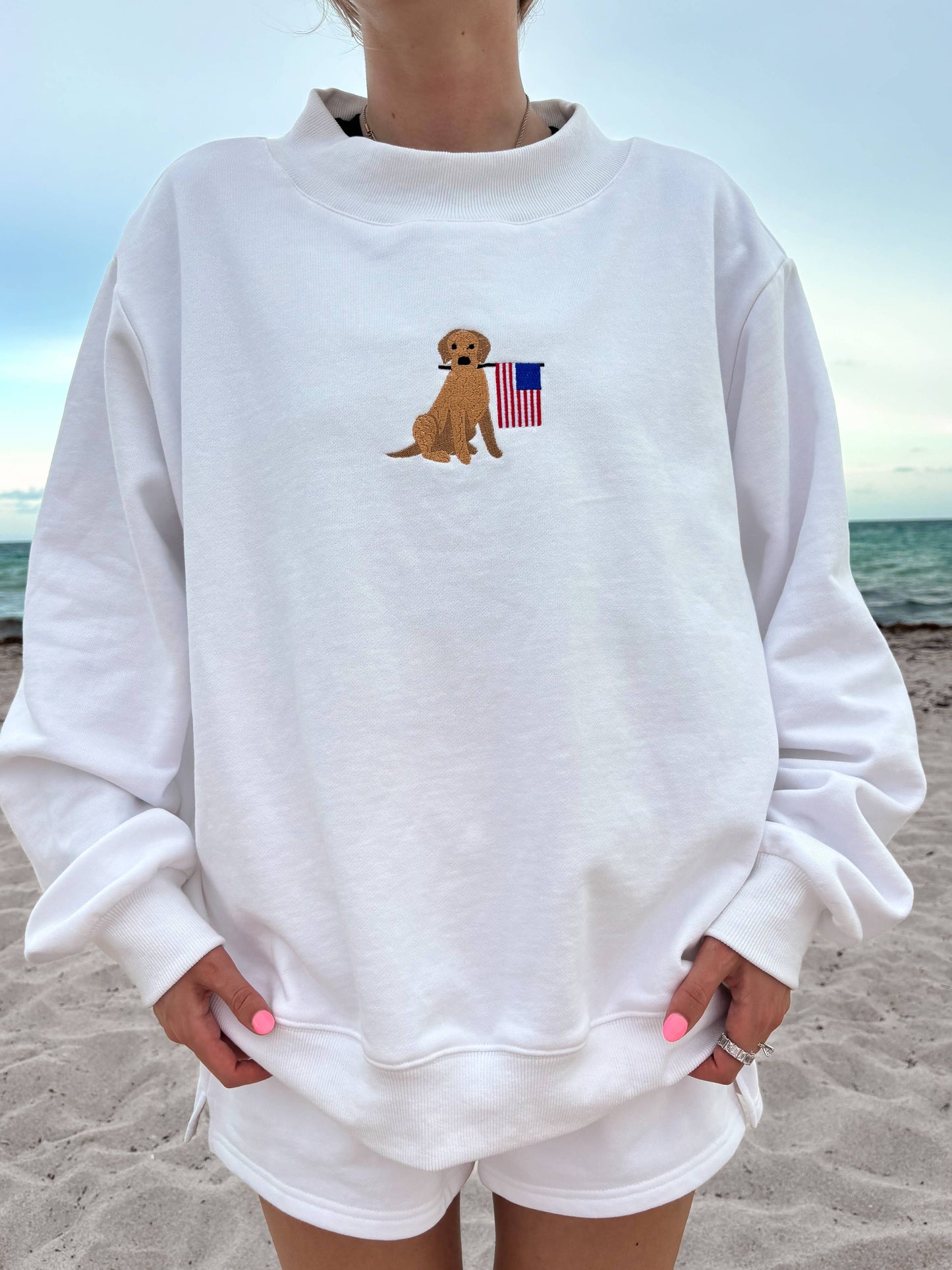 Golden Holiday Mockneck