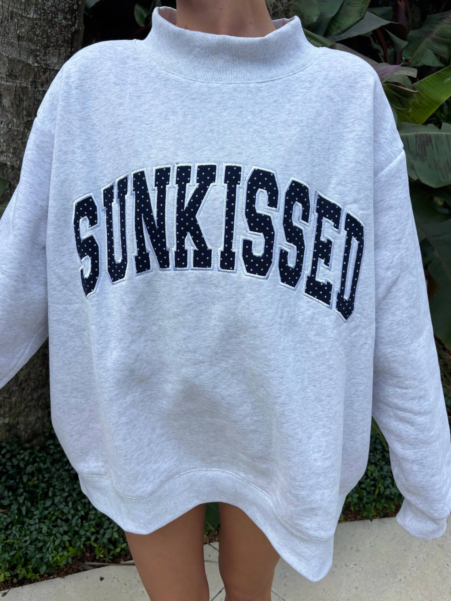 Sunkissed Polkadot Mockneck