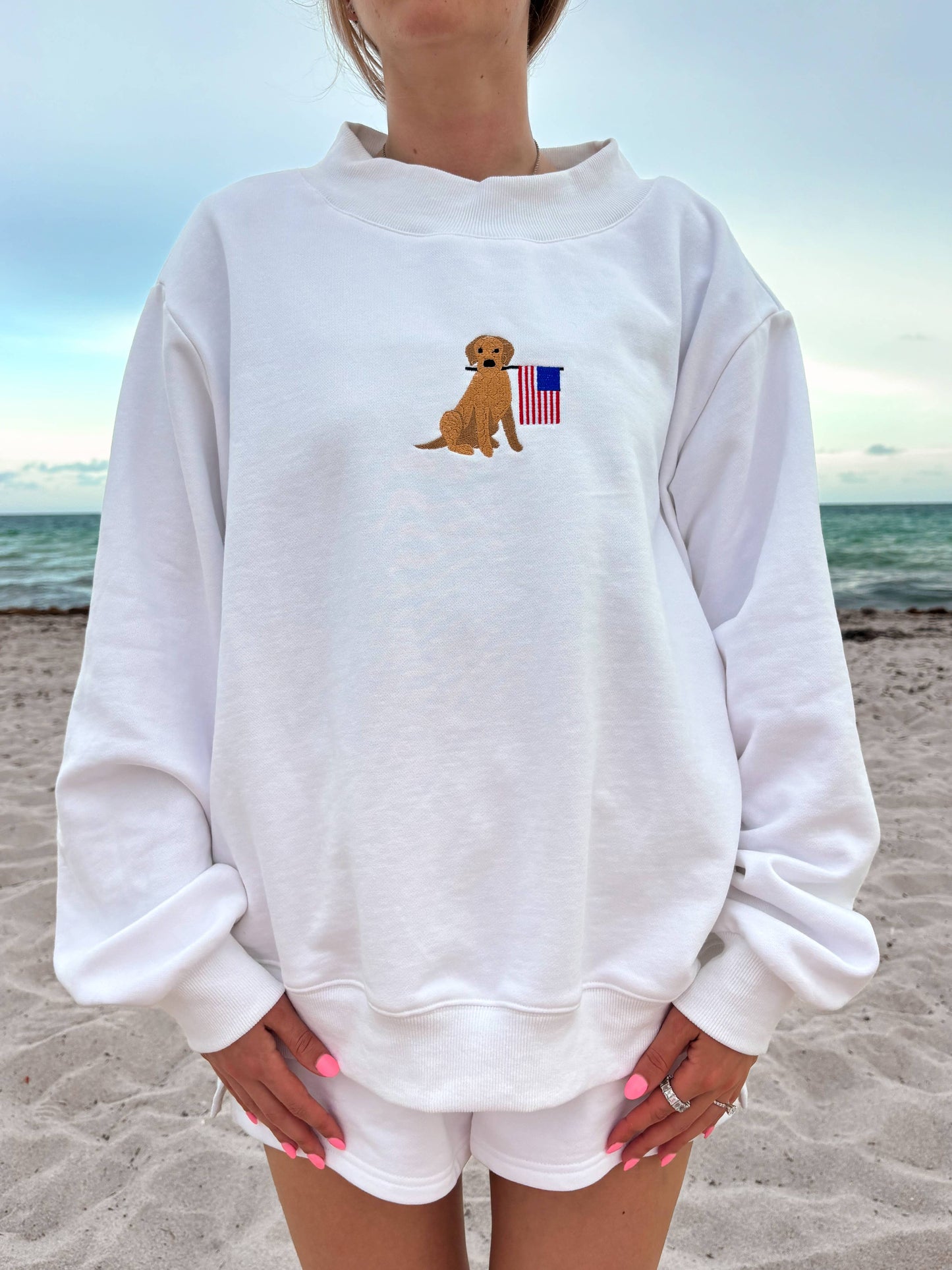 Golden Holiday Mockneck