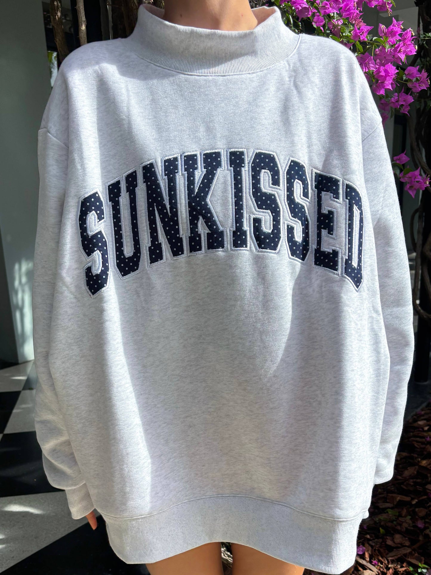 Sunkissed Polkadot Mockneck