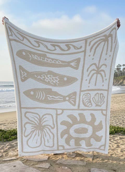 Beachcomber Plush Throw