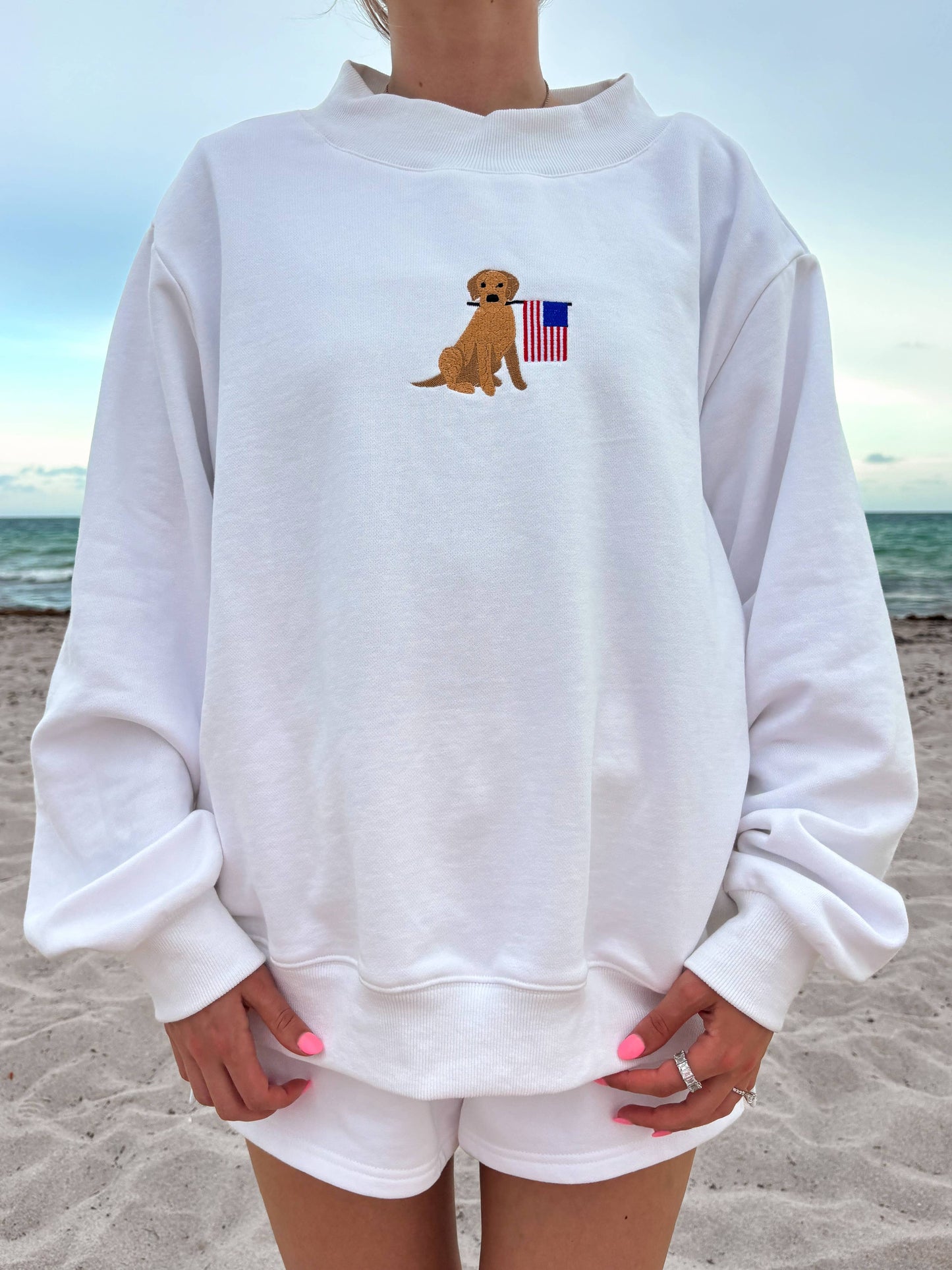 Golden Holiday Mockneck