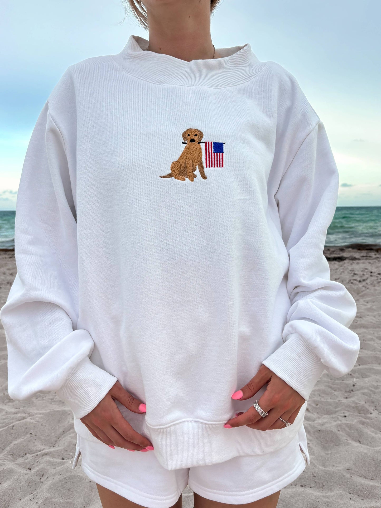 Golden Holiday Mockneck