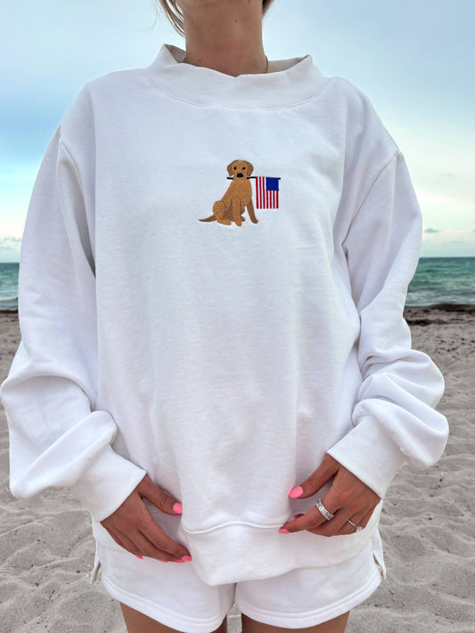 Golden Holiday Mockneck